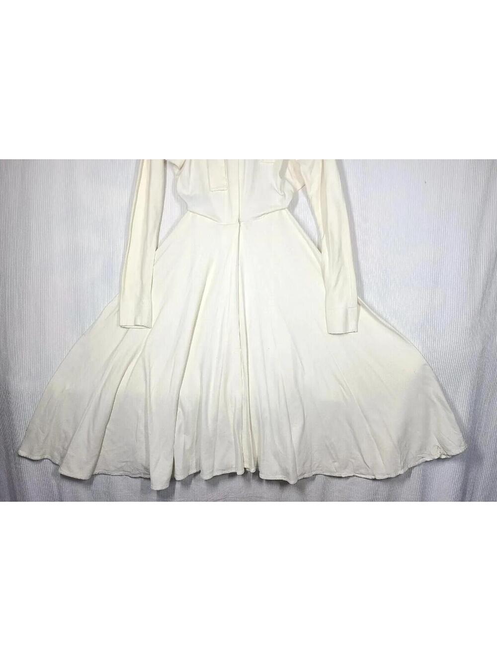 Vtg 70s OMO Norma Kamali Knit Dress XLong Sleeve Wrap Circle Skirt Early Rare - Picture 5 of 13